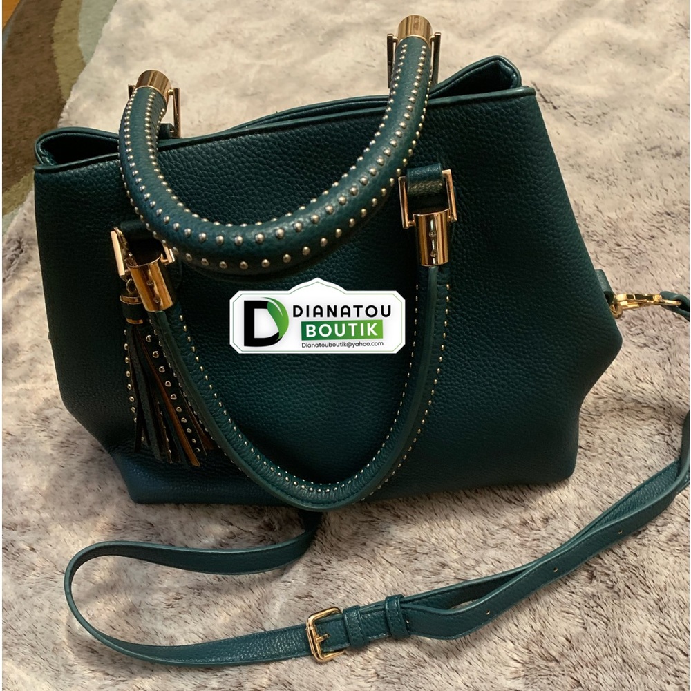 Nico & Olive Dark Teal Handbag With Shoulder Strap, Very Elegant